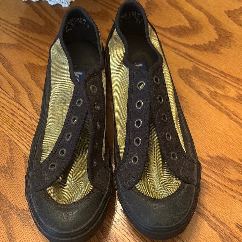 Keds Black and Gold Sneakers